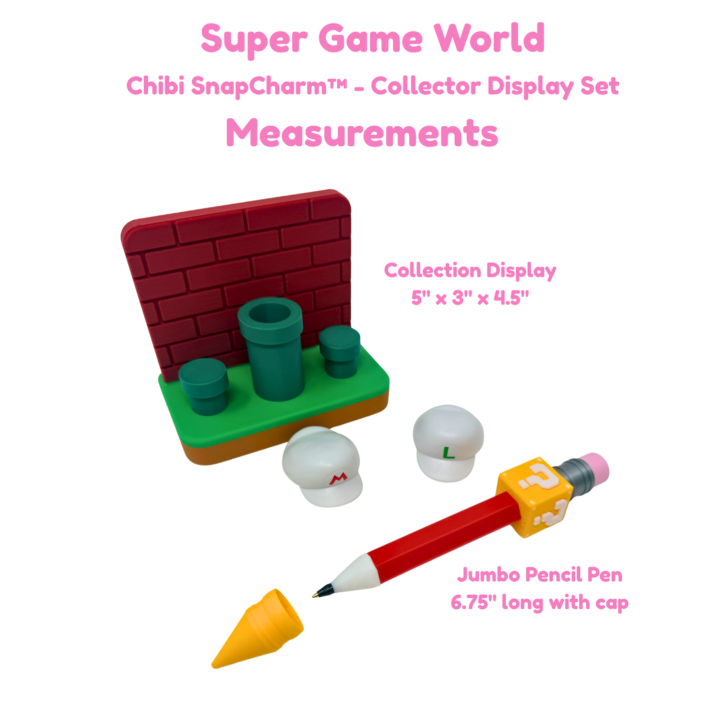 Super Game World Firepower Brick Duo Display Set with Jumbo Pencil Pen