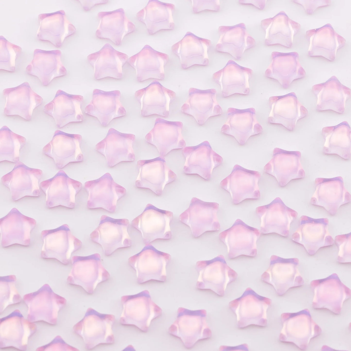 Star Mocha Crystal Charms – 7.5mm Flat Base (50-Piece Pack, 3 Colors Available)
