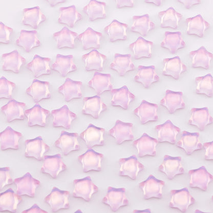 Star Mocha Crystal Charms – 7.5mm Flat Base (50-Piece Pack, 3 Colors Available)