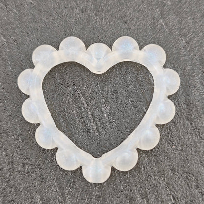 UV Glow Heart Frame Base Beads – 39mm (5-Piece Set)
