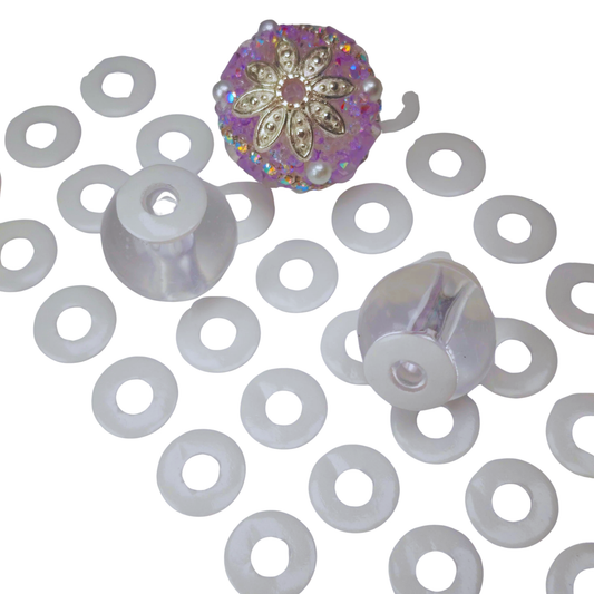 Pre-Cut Circular Double-Sided Tape Rings – 10mm (50-Piece Sheet)
