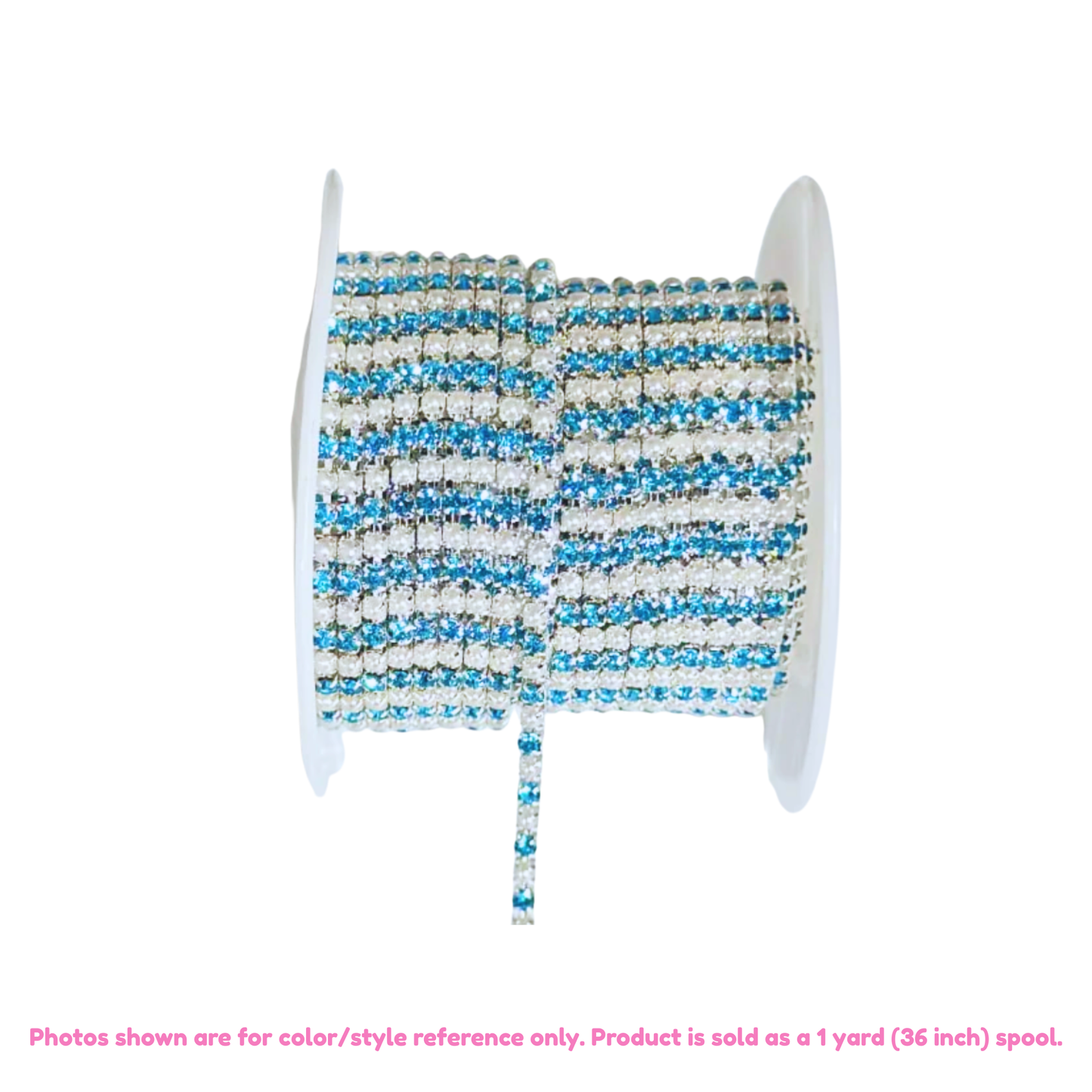 Crystal Rhinestone Chain Trim – 2mm (1 Yard, Multiple Styles Available)