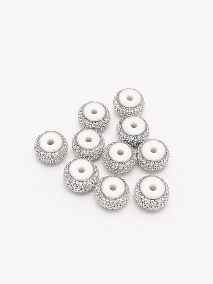 Rhinestone Wheel Spacers – 6 × 12mm (10-Piece Pack, 3 Colors Available)