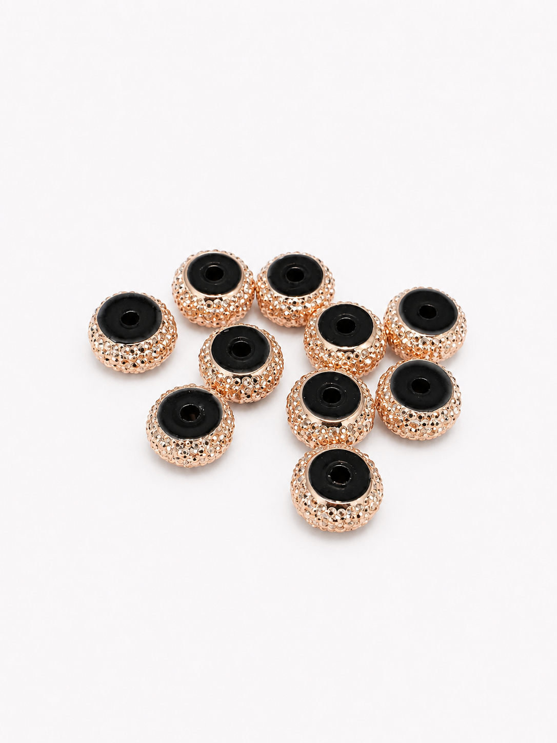 Rhinestone Wheel Spacers – 6 × 12mm (10-Piece Pack, 3 Colors Available)