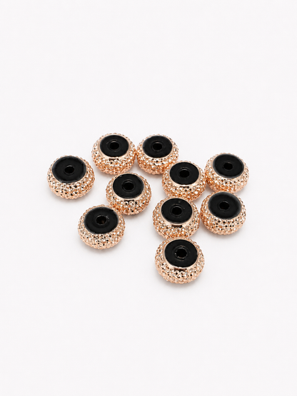 Rhinestone Wheel Spacers – 6 × 12mm (10-Piece Pack, 3 Colors Available)