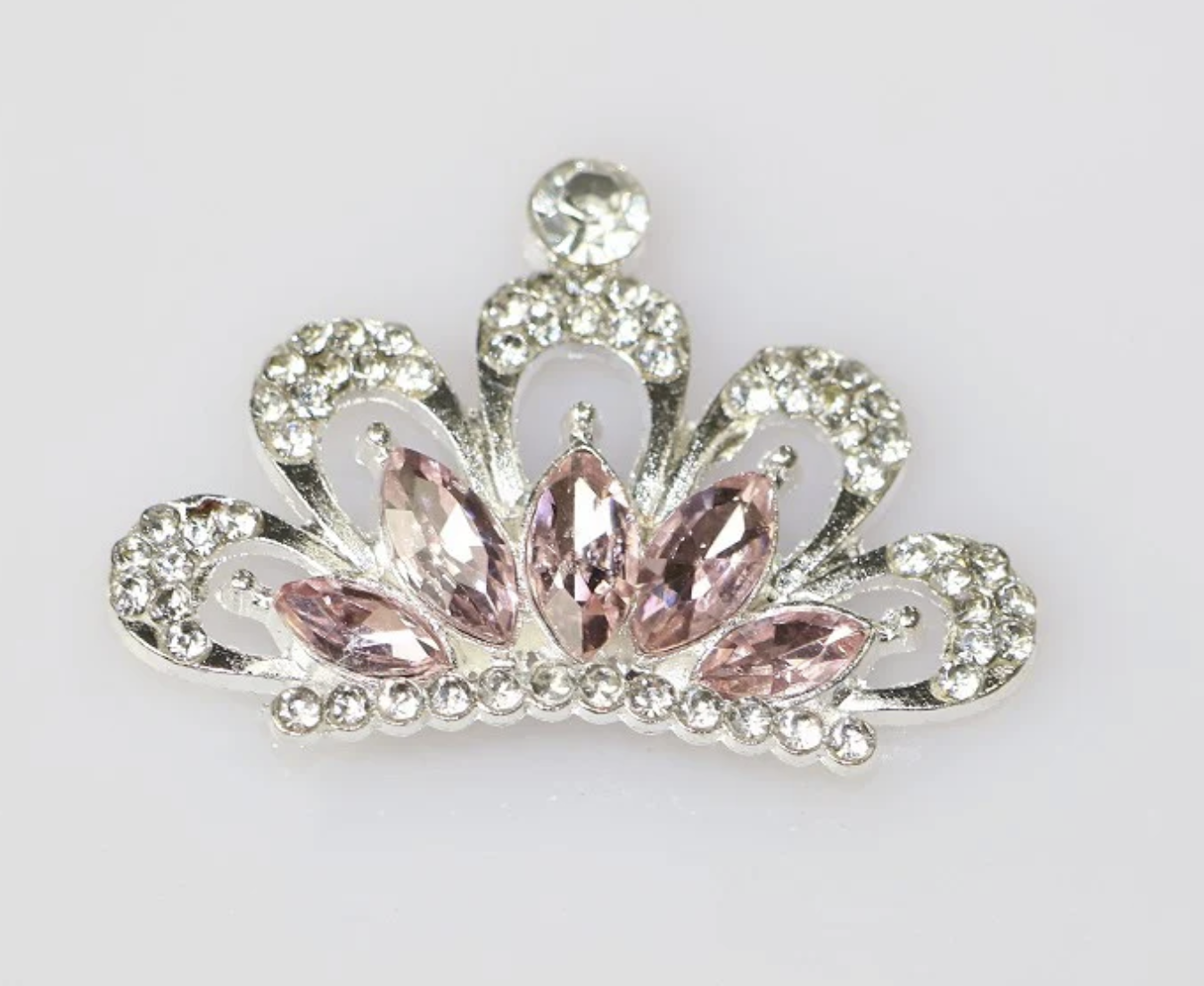 Crystal Crown Alloy Charms – 30 × 42mm (2-Piece Set)