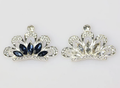 Crystal Crown Alloy Charms – 30 × 42mm (2-Piece Set)