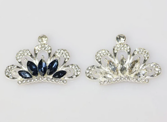 Crystal Crown Alloy Charms – 30 × 42mm (2-Piece Set)