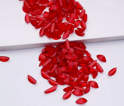 Glitter Leaf Charm Embellishments – 100-Piece Pack (10 Colors Available)