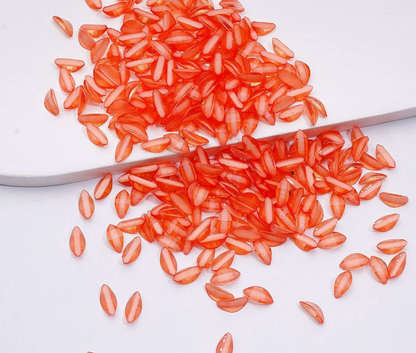 Glitter Leaf Charm Embellishments – 100-Piece Pack (10 Colors Available)