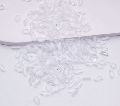 Glitter Leaf Charm Embellishments – 100-Piece Pack (10 Colors Available)