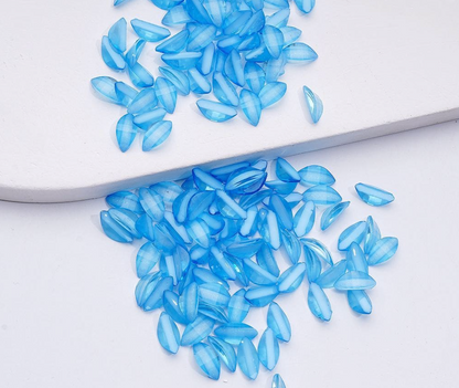 Glitter Leaf Charm Embellishments – 100-Piece Pack (10 Colors Available)