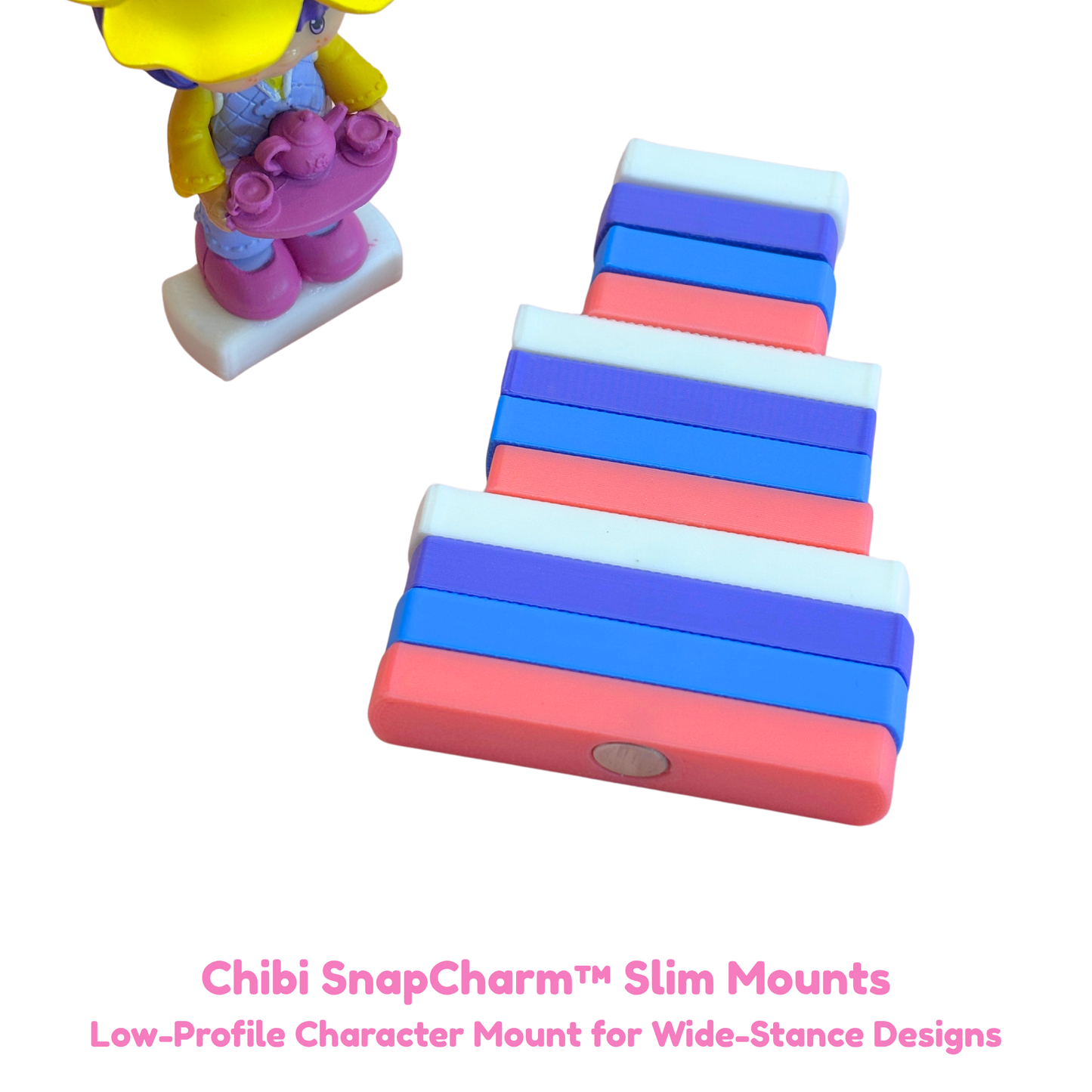 Chibi SnapCharm™ Slim Mount (10-Pack)