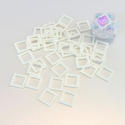 Acrylic Pearl Cube Spacer Beads – 12mm (40-Piece Set)