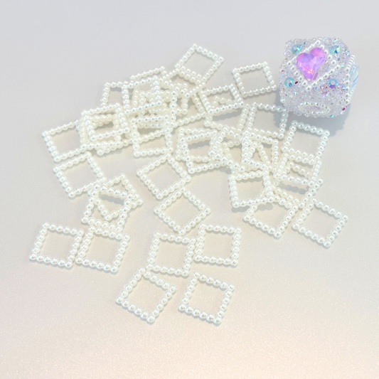 Acrylic Pearl Cube Spacer Beads – 12mm (40-Piece Set)
