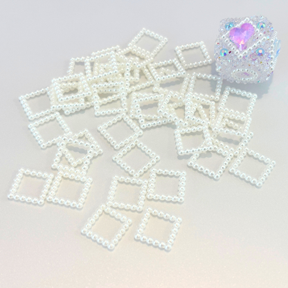 Acrylic Pearl Cube Spacer Beads – 12mm (40-Piece Set)