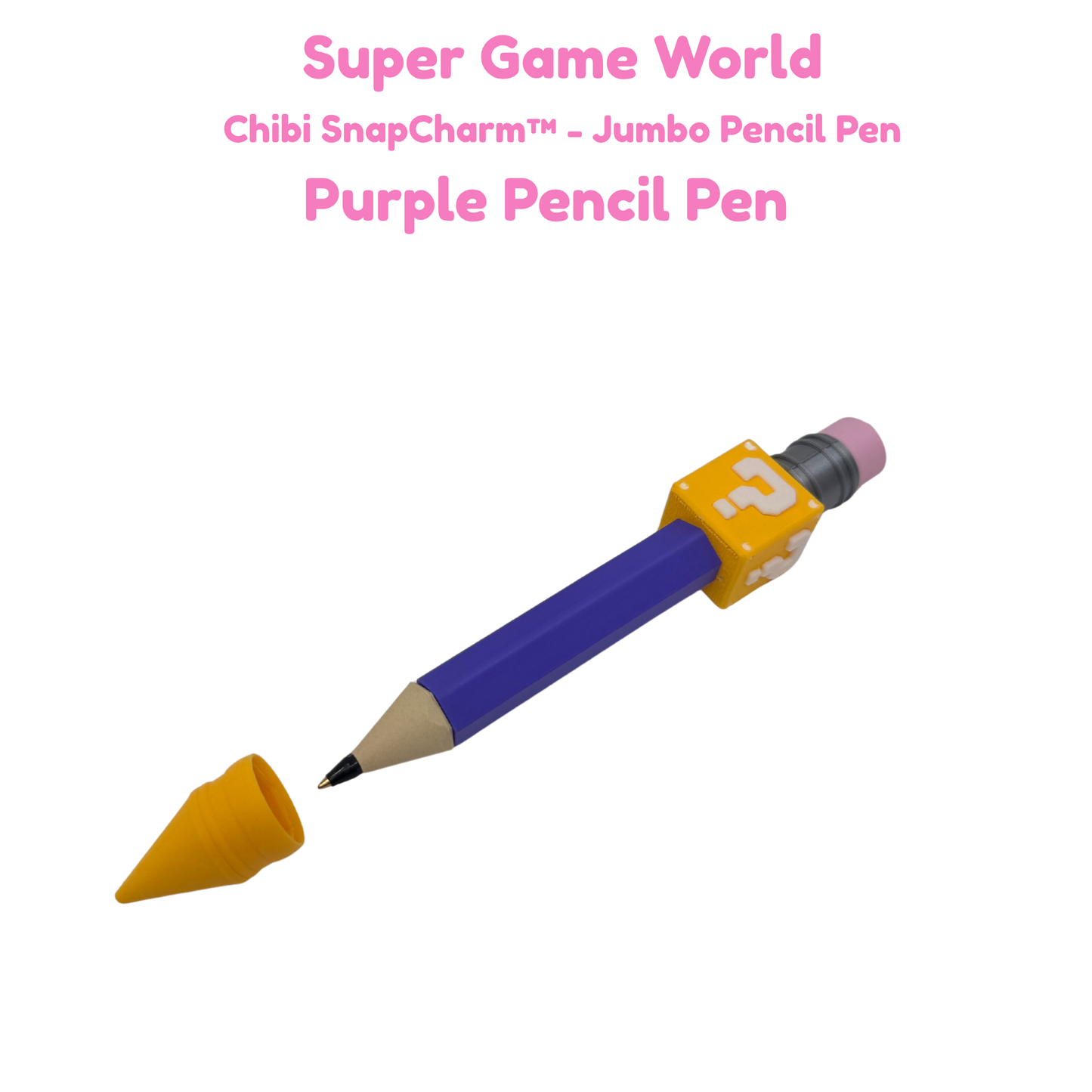 Super Game World Purple Jumbo Pencil Pen with Question Box
