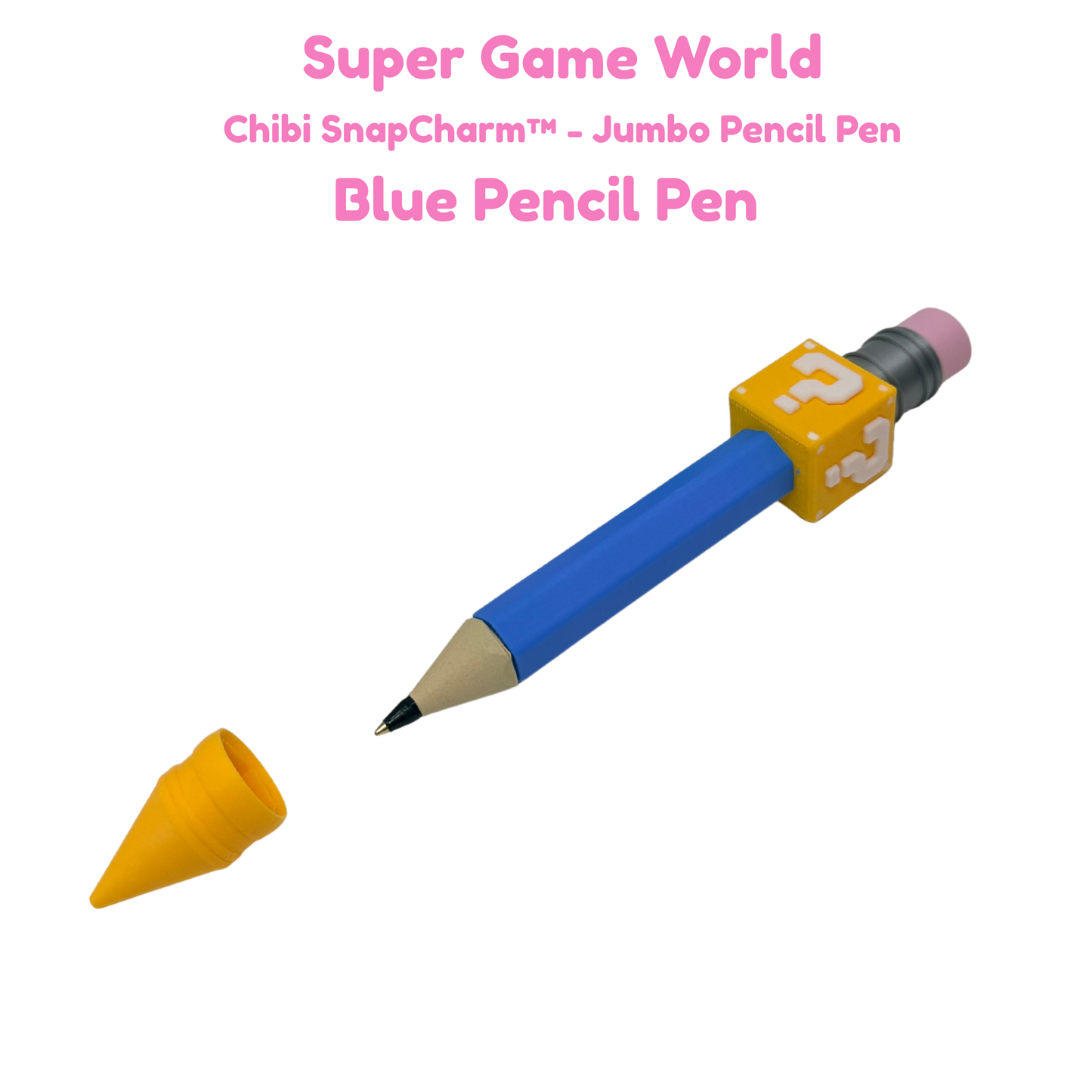 Super Game World Blue Jumbo Pencil Pen with Question Box