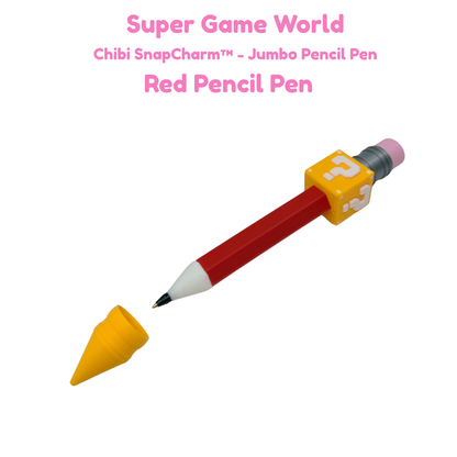 Super Game World Red Jumbo Pencil Pen with Question Box
