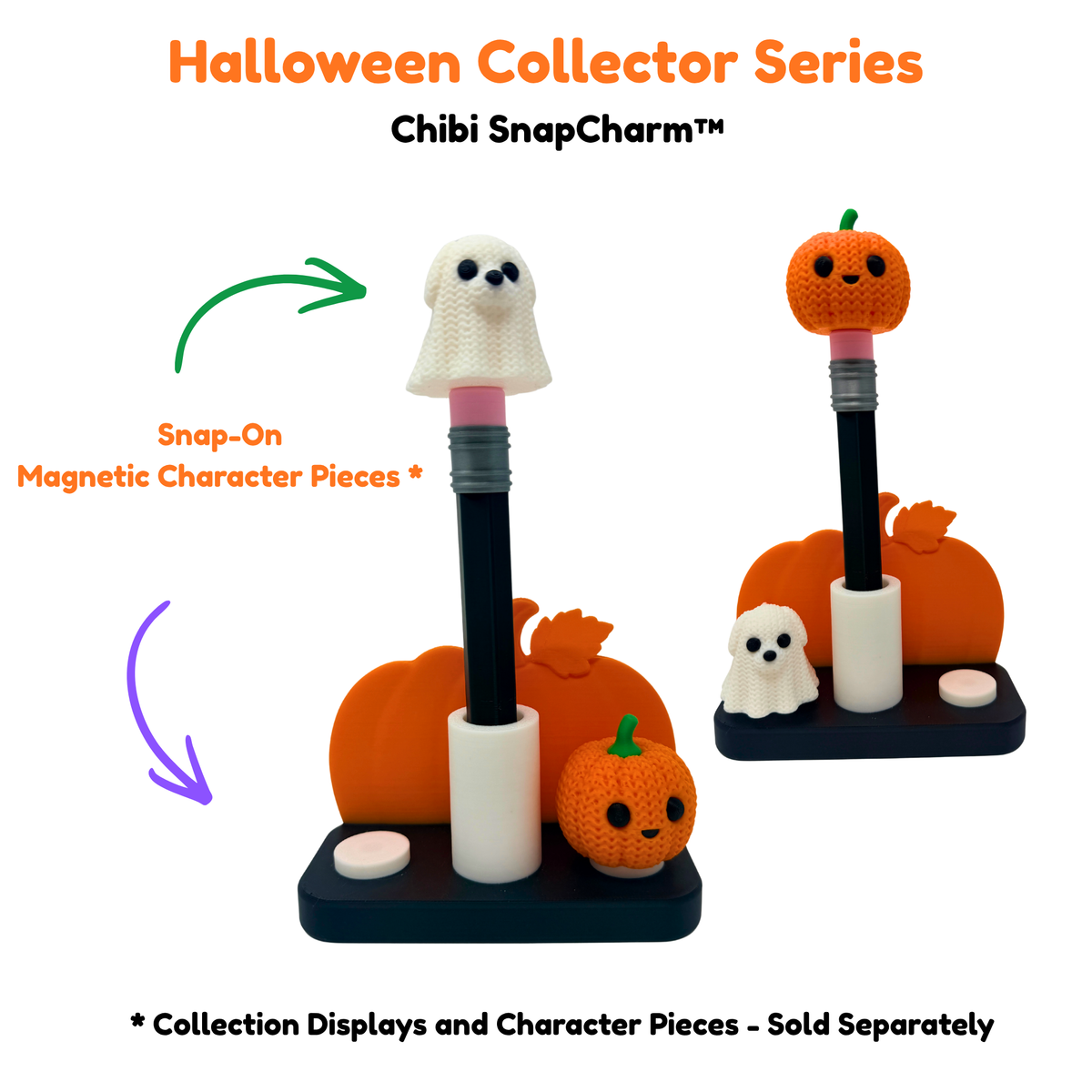 Chibi SnapCharm™ Pumpkin Collection Display – Halloween Collector Series