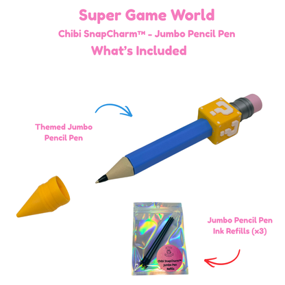 Super Game World Blue Jumbo Pencil Pen with Question Box