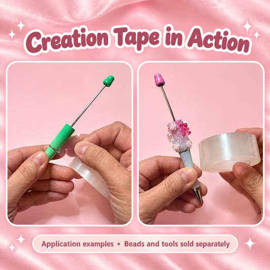 Creation Tape Roll – 2.7 cm Width (5 Meter Roll): close-up and application examples