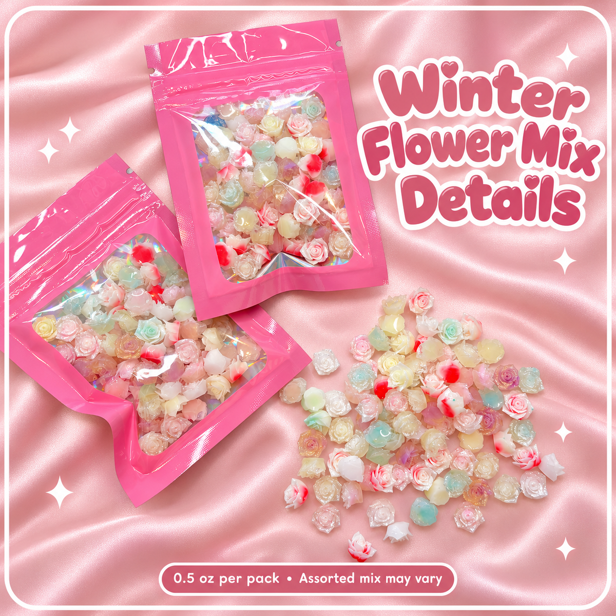 Flower Mix Pack – Winter Blend (0.5 oz): close-up product details