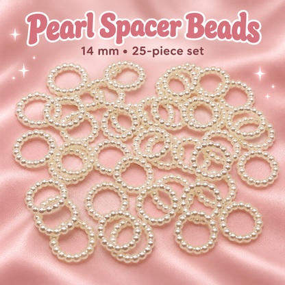 Pearl Spacer Beads – 14mm (25-Piece Set): product overview