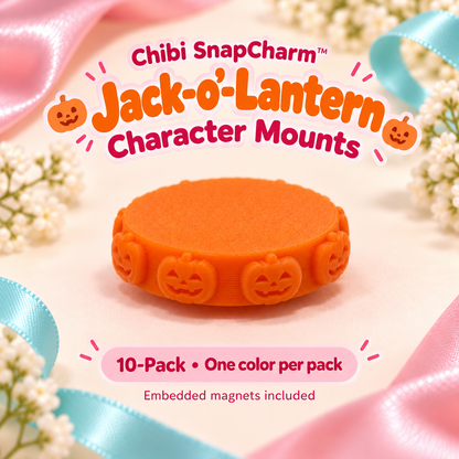 Orange Jack-o’-Lantern Character Mounts, 10-pack in one selected color
