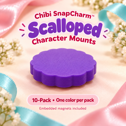 Purple Scalloped Character Mounts, 10-pack in one selected color