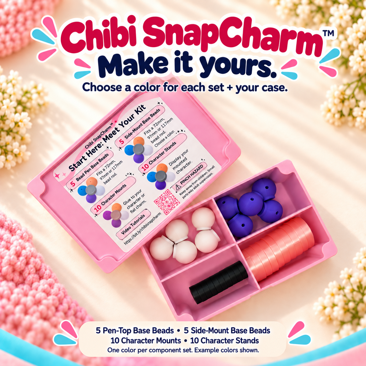 Open Create Your Own Creator Kit with four component sets; choose one color per set and one case color.