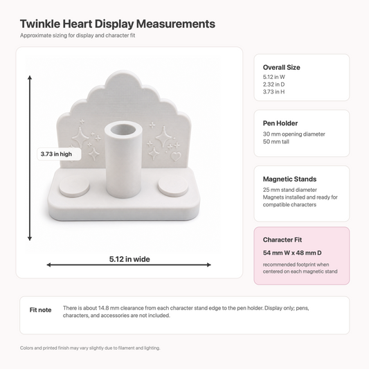 Chibi SnapCharm™ Twinkle Heart Collection Display